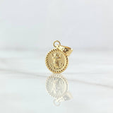 Dije Divino Niño 0.45gr / 1.5cm / Circulo Bordeado Oro Amarillo 18K