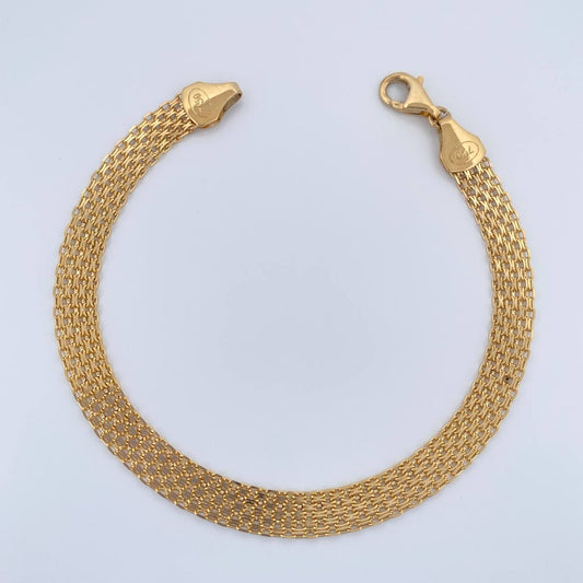 Pulso China 7.5gr / 19.8cm / 6.35mm Oro Amarillo +1 18K %