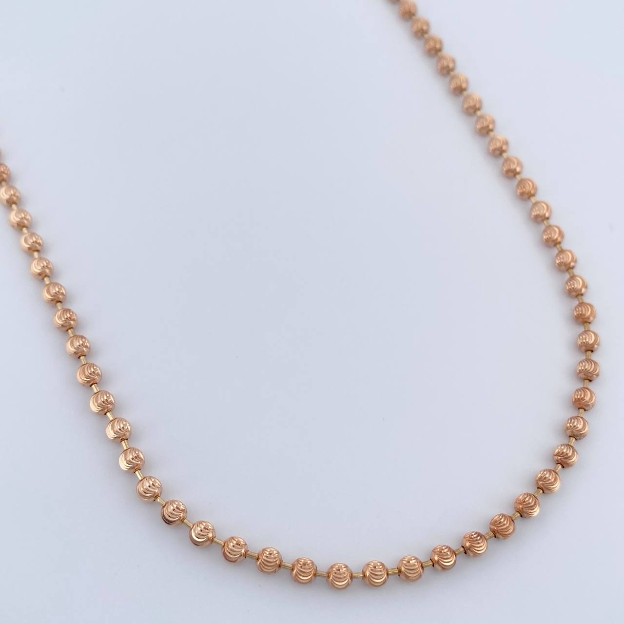Cadena Militar 12.65gr / 51cm / 4mm Oro Rosa +3 18K %