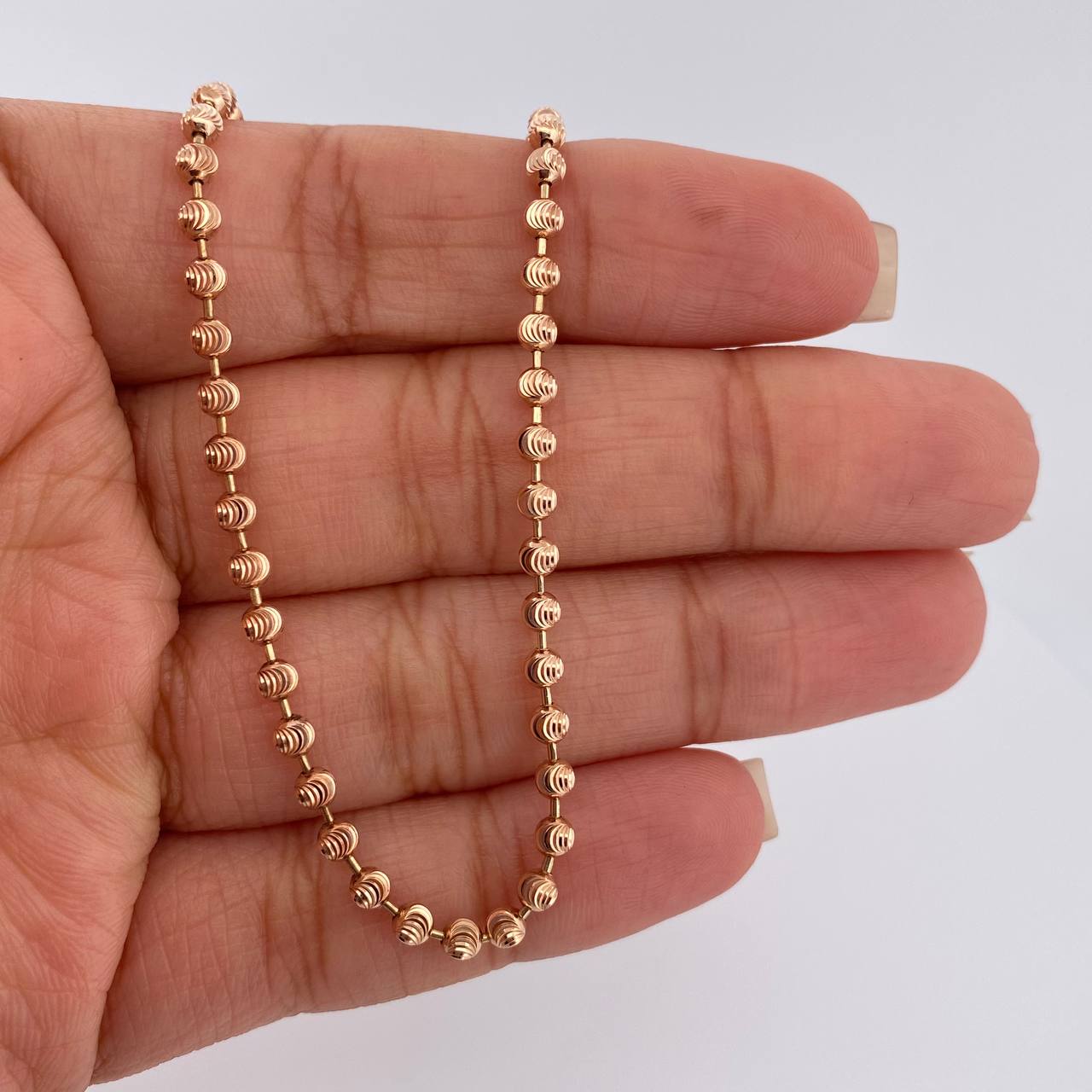 Cadena Militar 12.65gr / 51cm / 4mm Oro Rosa +3 18K %