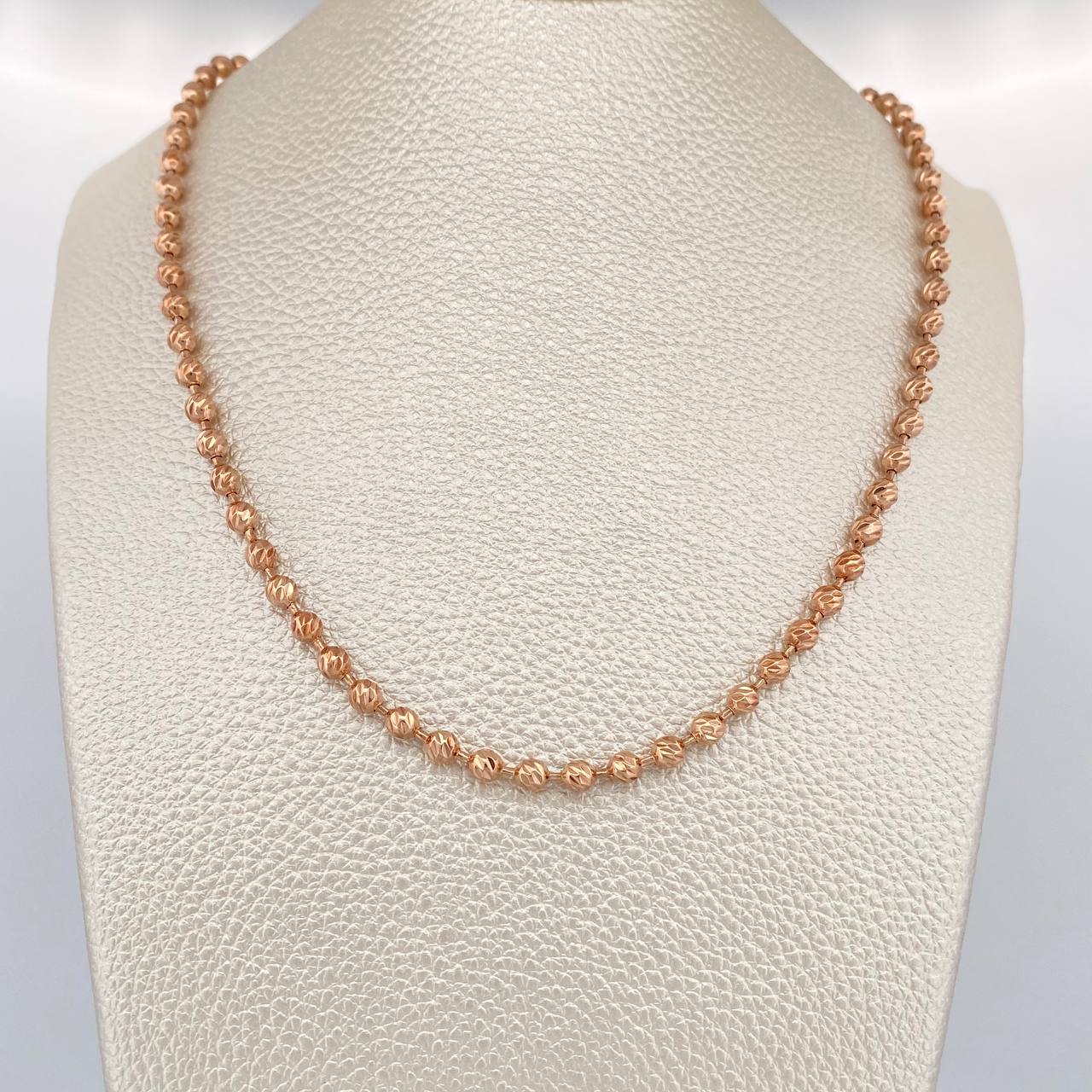 Cadena Militar 24.35gr / 60.5cm / 4mm Oro Rosa 18K %