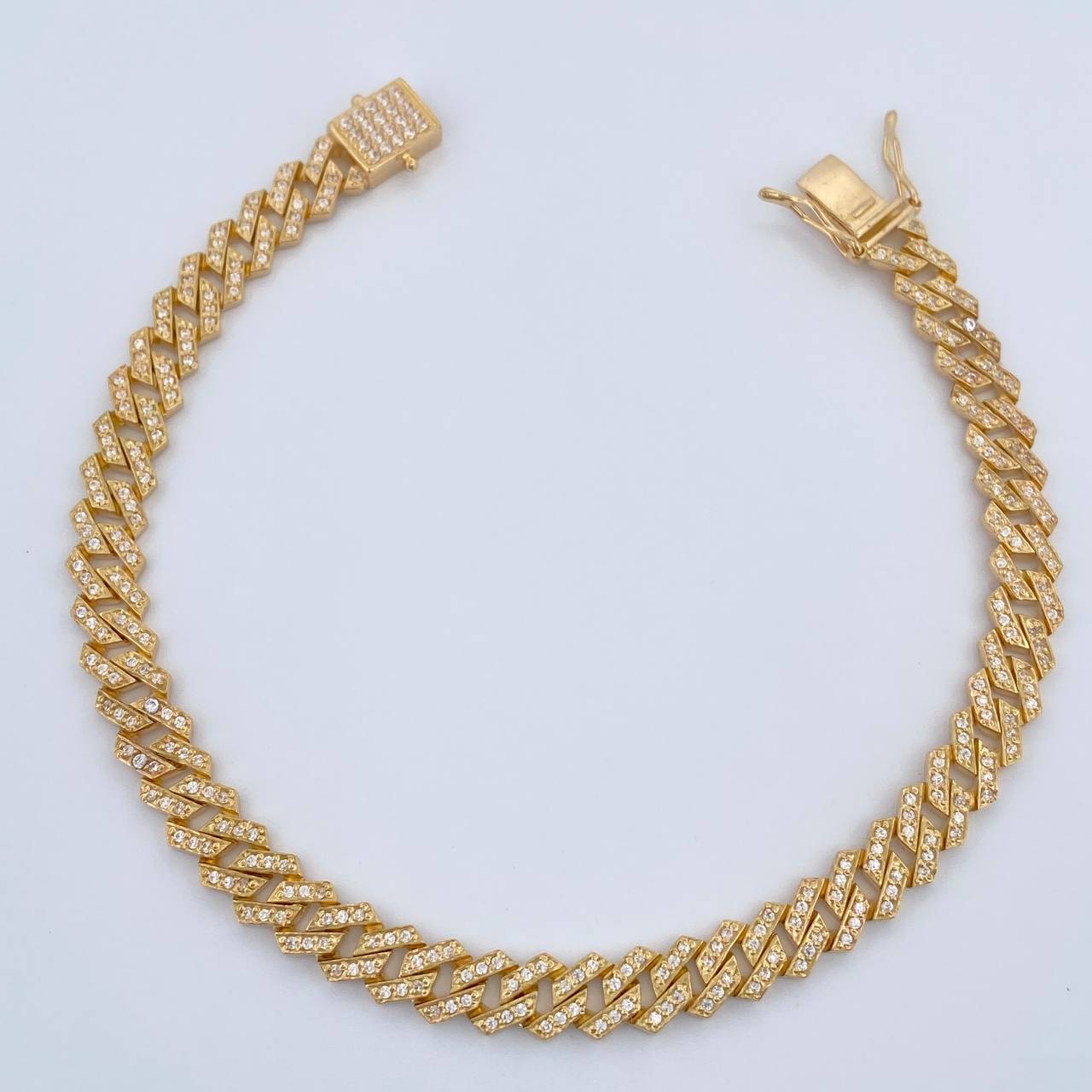 Pulso Cubana 12.15gr / 19.5cm / 5.6mm Oro Amarillo Nac.Esp. 18K %