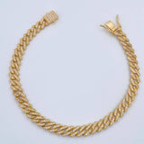 Pulso Cubana 12.15gr / 19.5cm / 5.6mm Oro Amarillo Nac.Esp. 18K %