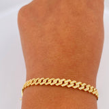 Pulso Cubana 12.15gr / 19.5cm / 5.6mm Oro Amarillo Nac.Esp. 18K %