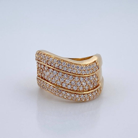 Anillo Triple Banda 7.95gr / T7 1/2 / Oro Amarillo 18K %