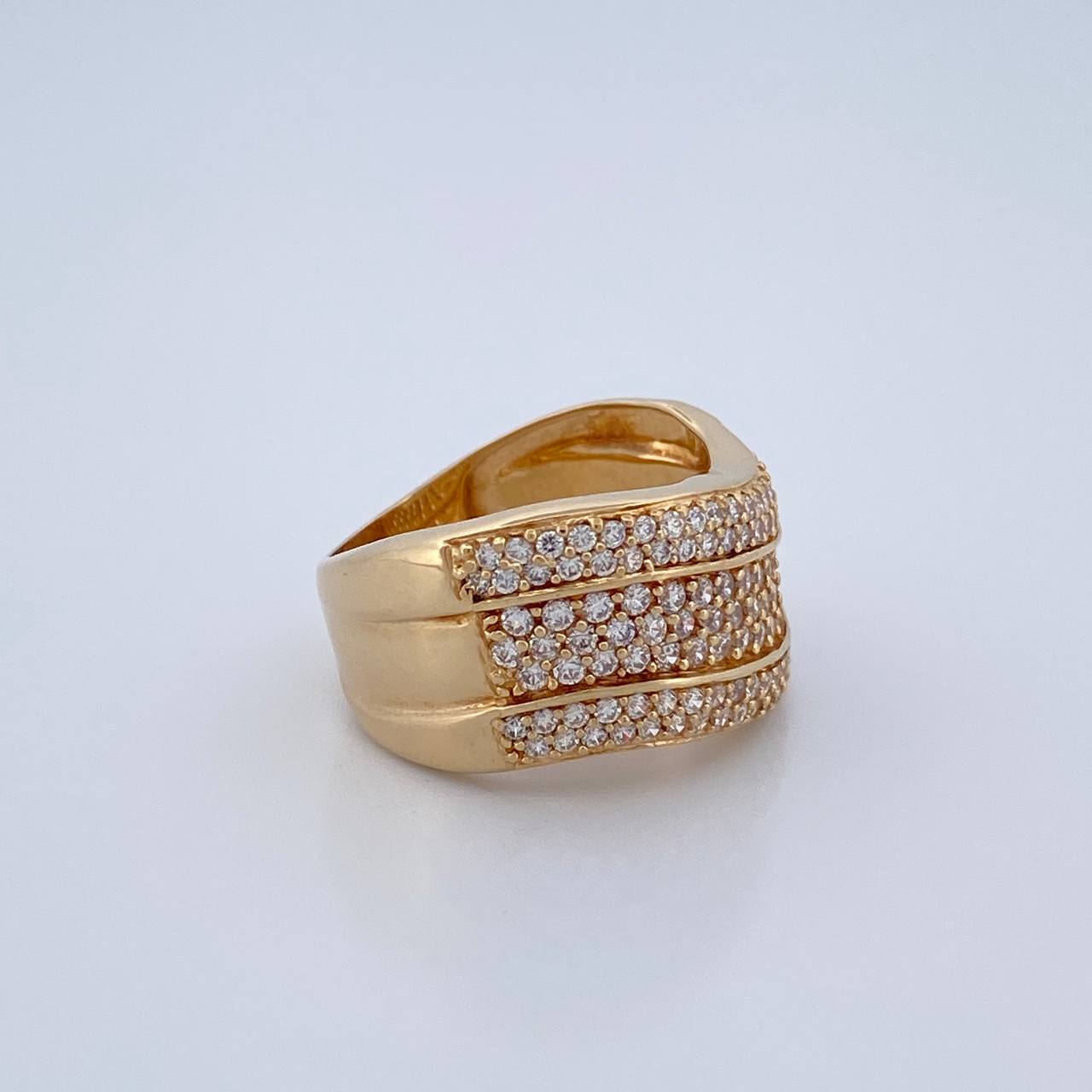Anillo Triple Banda 7.95gr / T7 1/2 / Oro Amarillo 18K %