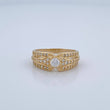 Anillo Cinturon Triple Barril 3.55gr / T7 / Oro Amarillo 18K %
