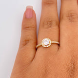Anillo Churumbela Halo 2.1gr / T6 1/2 / Oro Amarillo 18K %
