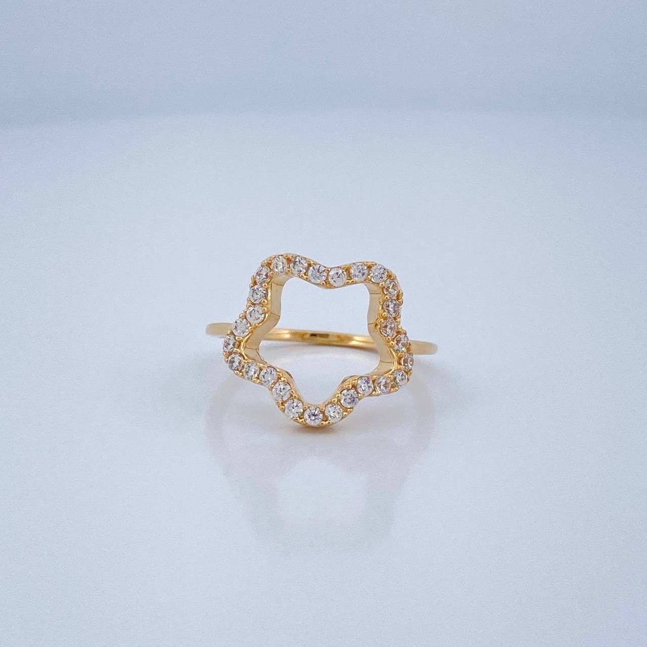 Anillo Estrella 3.25gr / T6 1/4 / Oro Amarillo 18K %