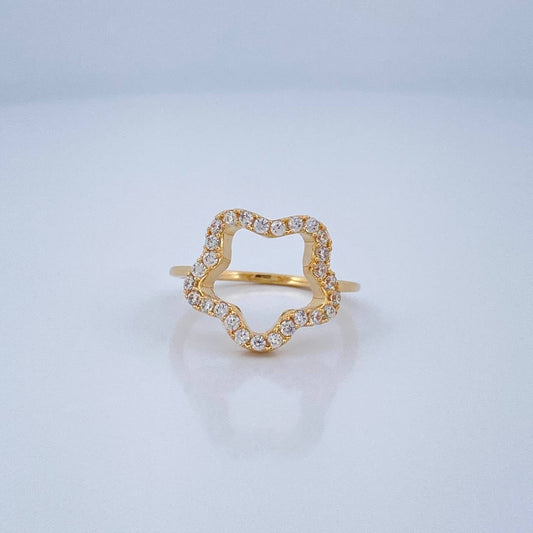 Anillo Estrella 3.25gr / T6 1/4 / Oro Amarillo 18K %