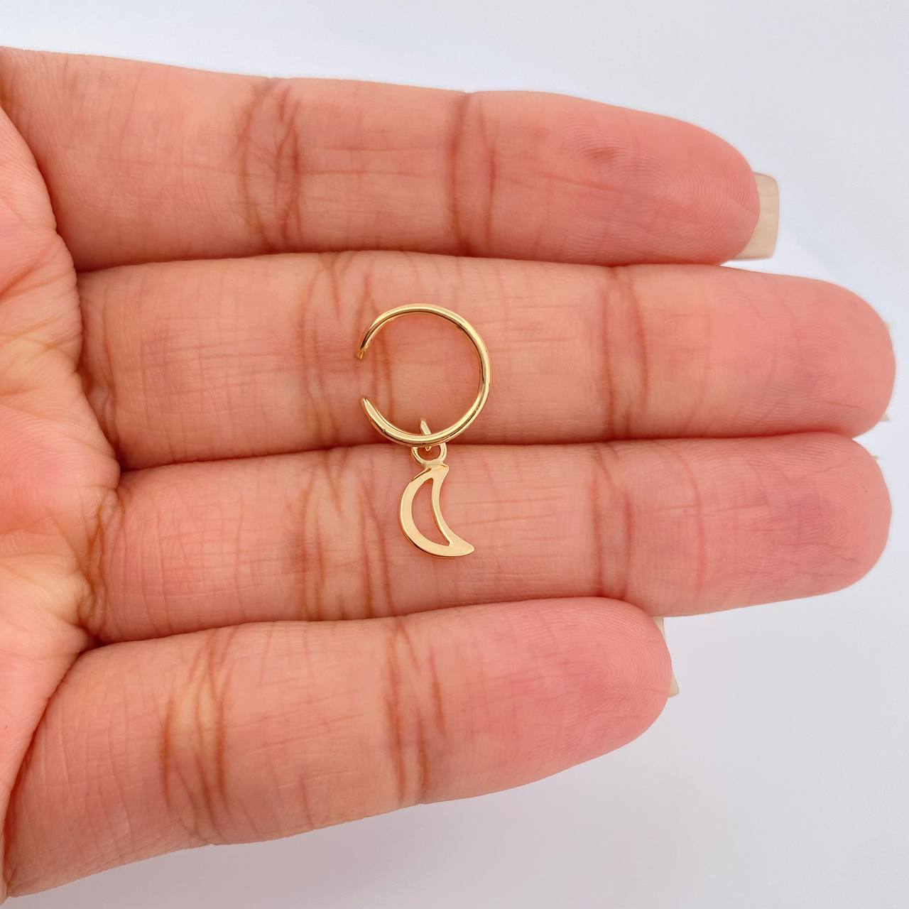 Piercing Simulador Luna 0.85gr / 1.1cm / Oro Amarillo 18K %