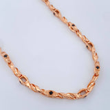Cadena Dubai Trenzada 45.05gr / 61cm / 5mm Oro Rosa 18K %