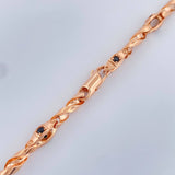 Cadena Dubai Trenzada 45.05gr / 61cm / 5mm Oro Rosa 18K %