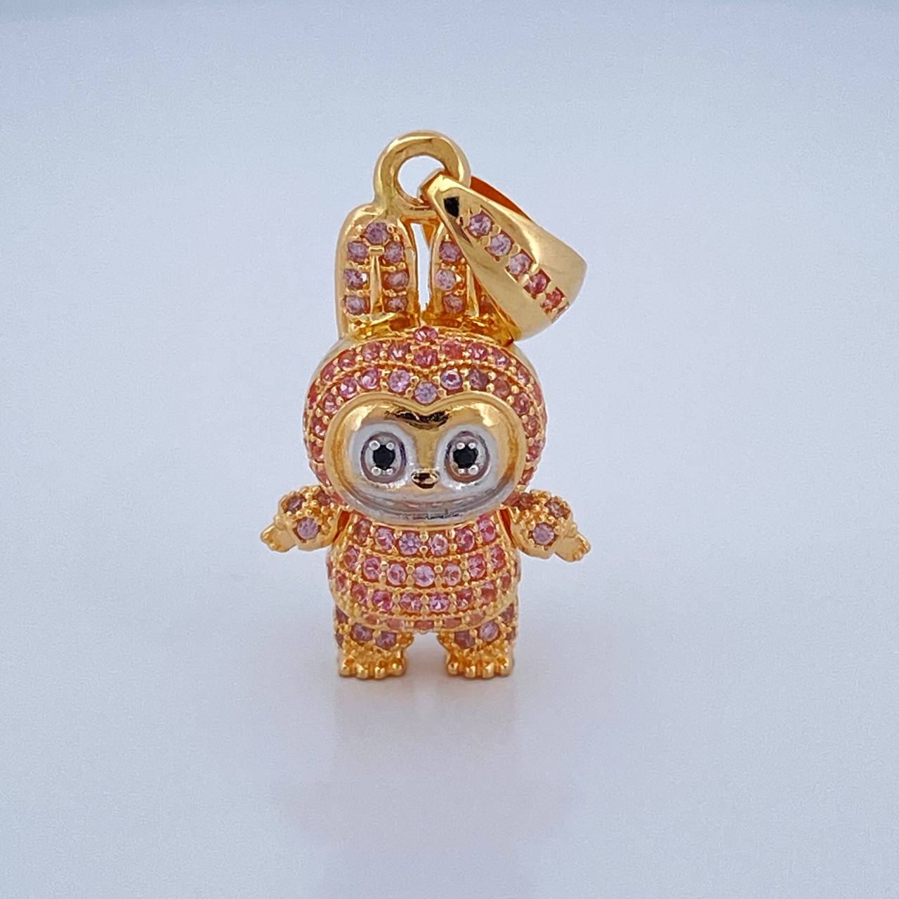 Dije Conejo Sonriente 6.2gr / 3.5cm / Dos Oros Amarillo Blanco 18K %