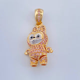 Dije Conejo Sonriente 6.2gr / 3.5cm / Dos Oros Amarillo Blanco 18K %