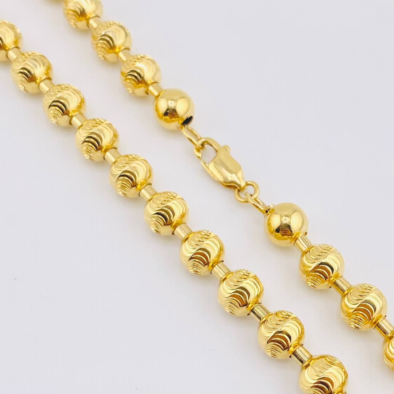 Cadena Militar Diamantada 60gr / 70cm / 6.9mm Oro Amarillo 18K ©