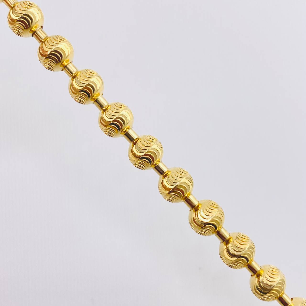 Cadena Militar Diamantada 60gr / 70cm / 6.9mm Oro Amarillo 18K ©