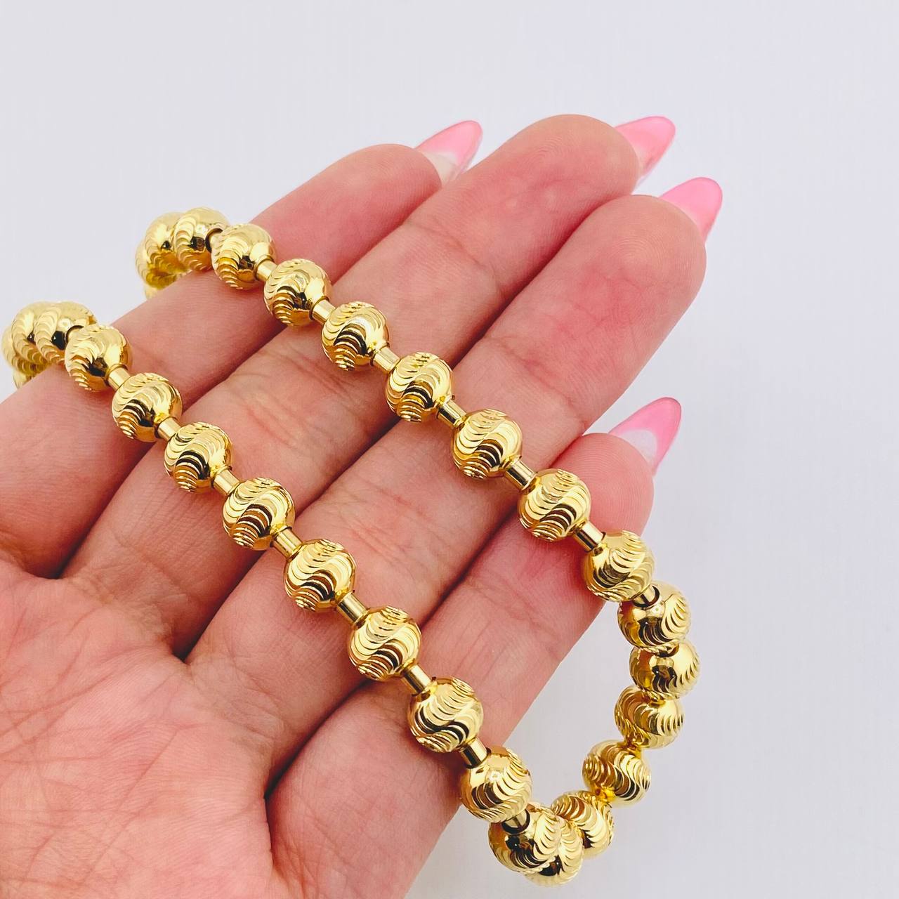 Cadena Militar Diamantada 60gr / 70cm / 6.9mm Oro Amarillo 18K ©