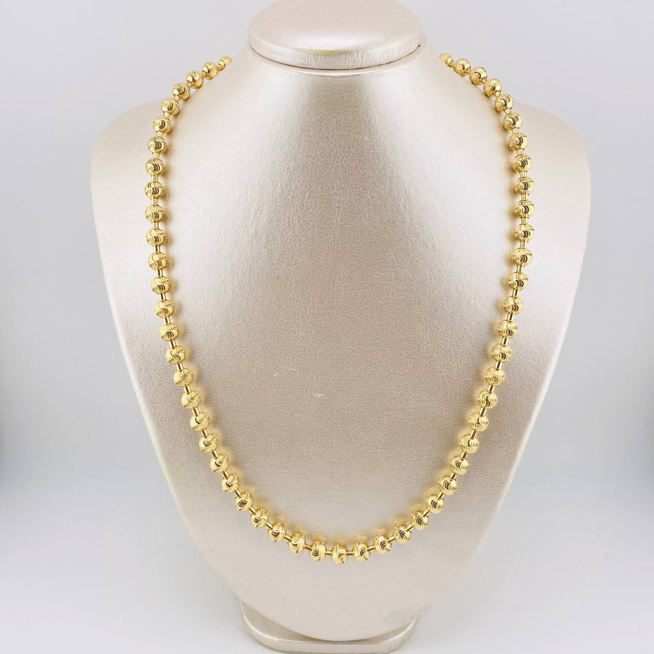Cadena Militar Diamantada 60gr / 70cm / 6.9mm Oro Amarillo 18K ©