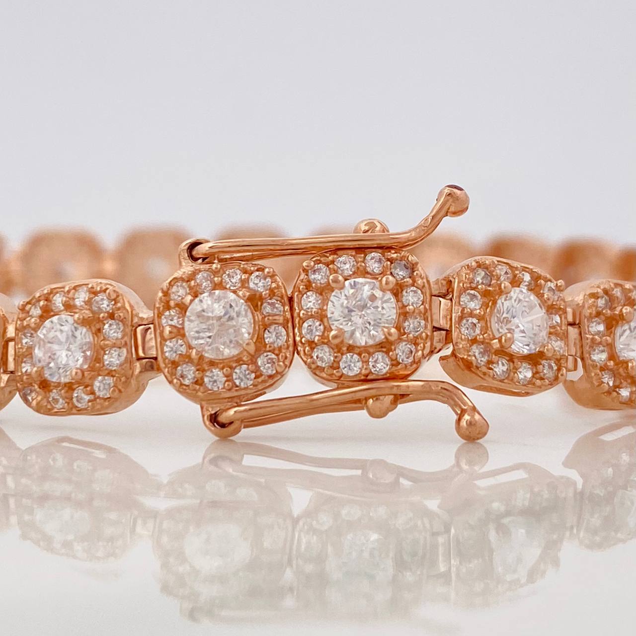 Pulso Tennis 12.35g / 18.5cm / 6mm Oro Rosa 18K