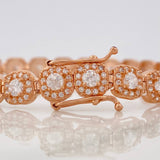 Pulso Tennis 12.35g / 18.5cm / 6mm Oro Rosa 18K