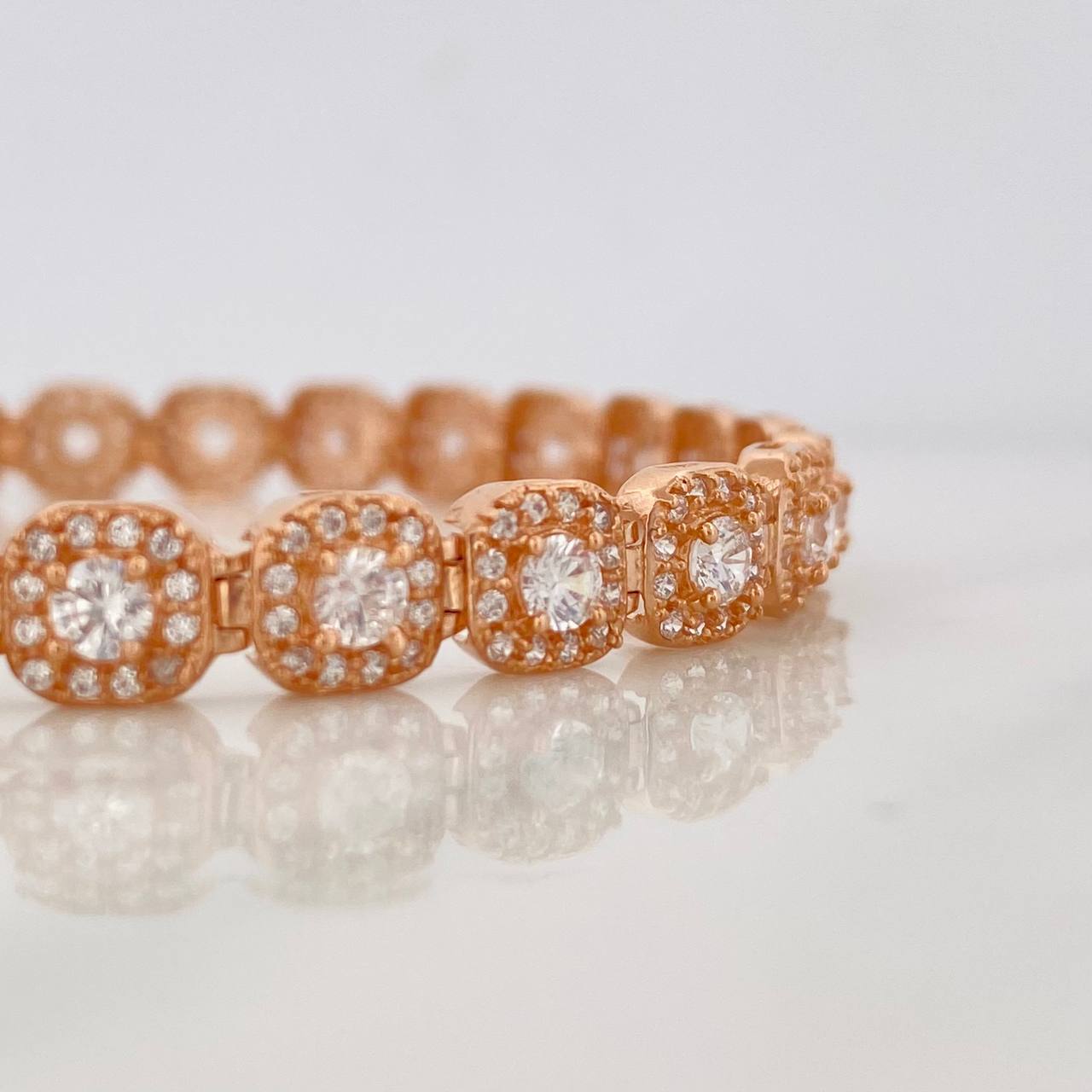 Pulso Tennis 12.35g / 18.5cm / 6mm Oro Rosa 18K