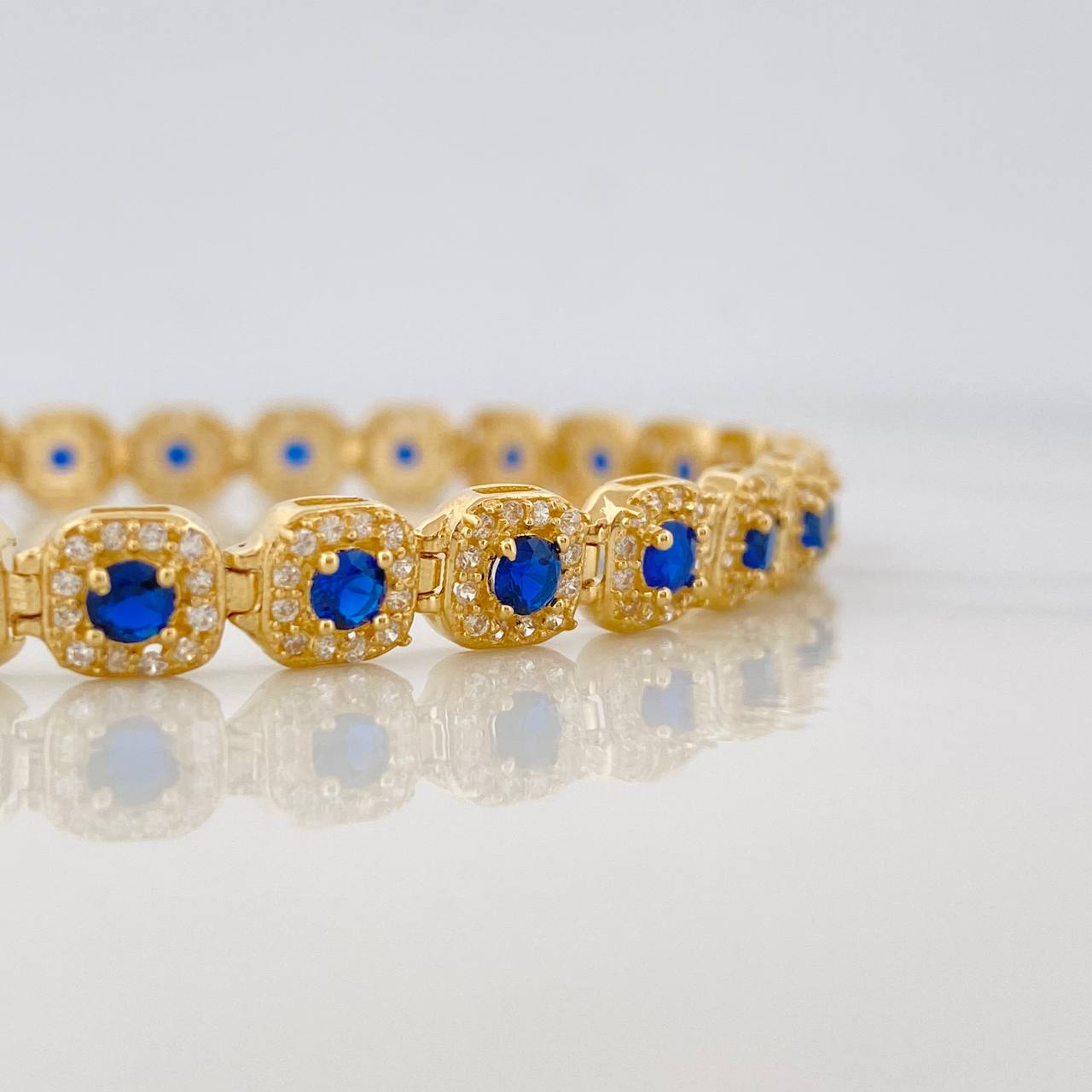 Pulso Tennis 14.35g / 19.5cm / 6mm Oro Amarillo 18K