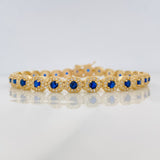 Pulso Tennis 14.35g / 19.5cm / 6mm Oro Amarillo 18K