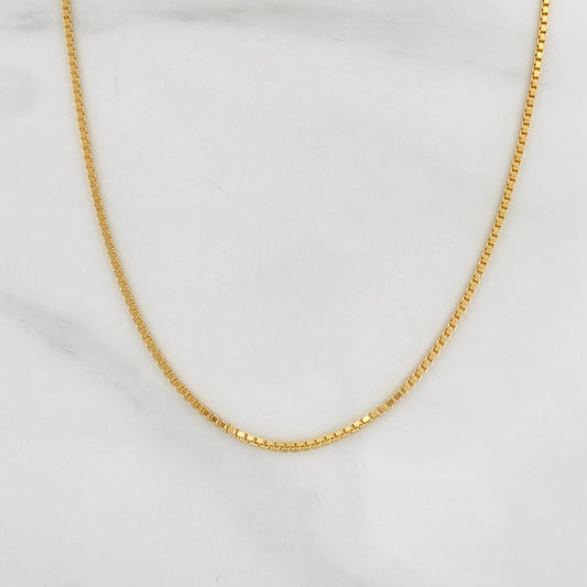 Cadena Veneciana 4g / 50cm / 1.04mm Oro Amarillo 18K