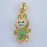 Dije Conejo Sonriente 6.05gr / 3.4cm / Dos Oros Amarillo Blanco 18K $