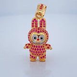 Dije Conejo Sonriente 6.05gr / 3.4cm / Dos Oros Amarillo Blanco 18K $