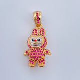 Dije Conejo Sonriente 6.05gr / 3.4cm / Dos Oros Amarillo Blanco 18K $