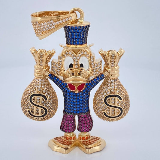 Dije Pato Bolsas de Dinero 34.9gr / 6.7cm / Oro Amarillo 18K $