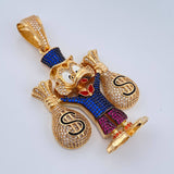 Dije Pato Bolsas de Dinero 34.9gr / 6.7cm / Oro Amarillo 18K $