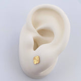 Topos Trebol 0.7gr / 6.1mm Diamantados Oro Amarillo 18K &