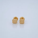 Topos Trebol 0.55gr / 5.3mm Lisos Oro Amarillo 18K &