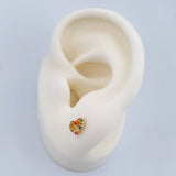 Topos Silueta Corazon 0.8gr / 6.55mm Oro Amarillo 18K &