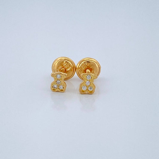 Topos Oso Ts 0.65gr / Circones Blancos Oro Amarillo &