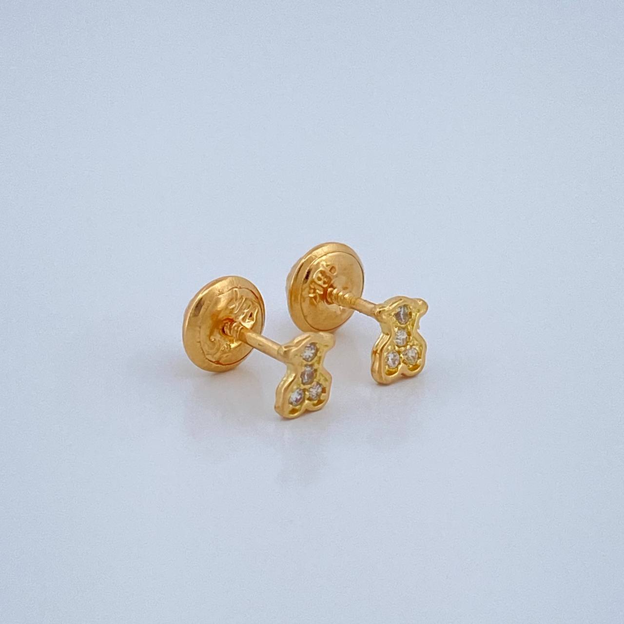 Topos Oso Ts 0.65gr / Circones Blancos Oro Amarillo &