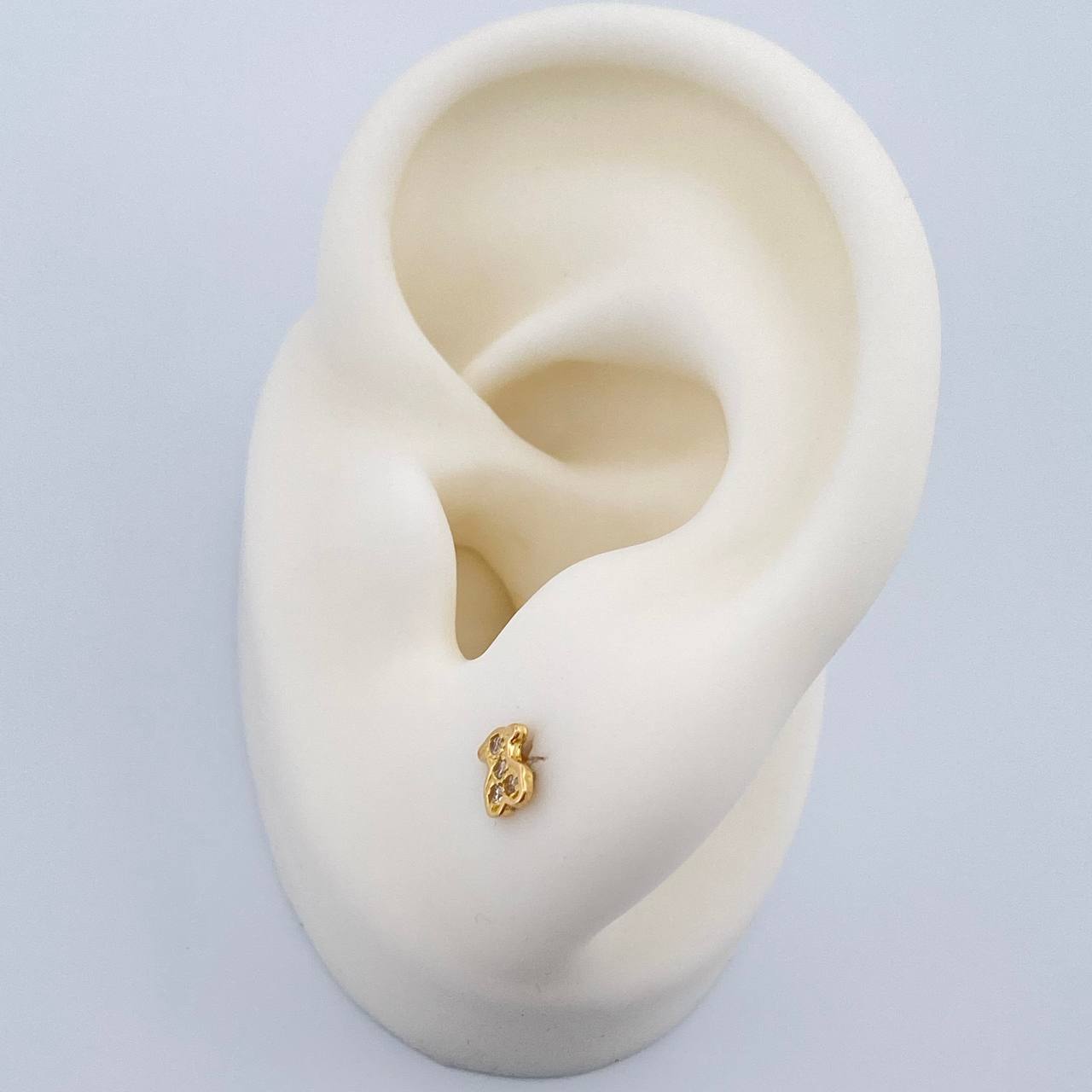 Topos Oso Ts 0.65gr / Circones Blancos Oro Amarillo &