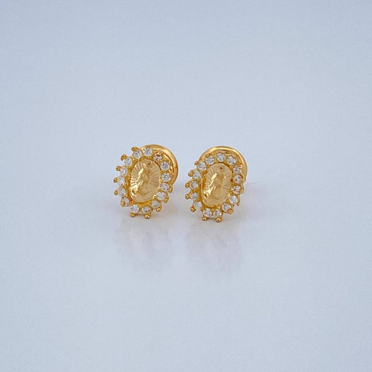 Topos Virgen Guadalupe 0.85gr / 6.35mm Oro Amarillo 18K &