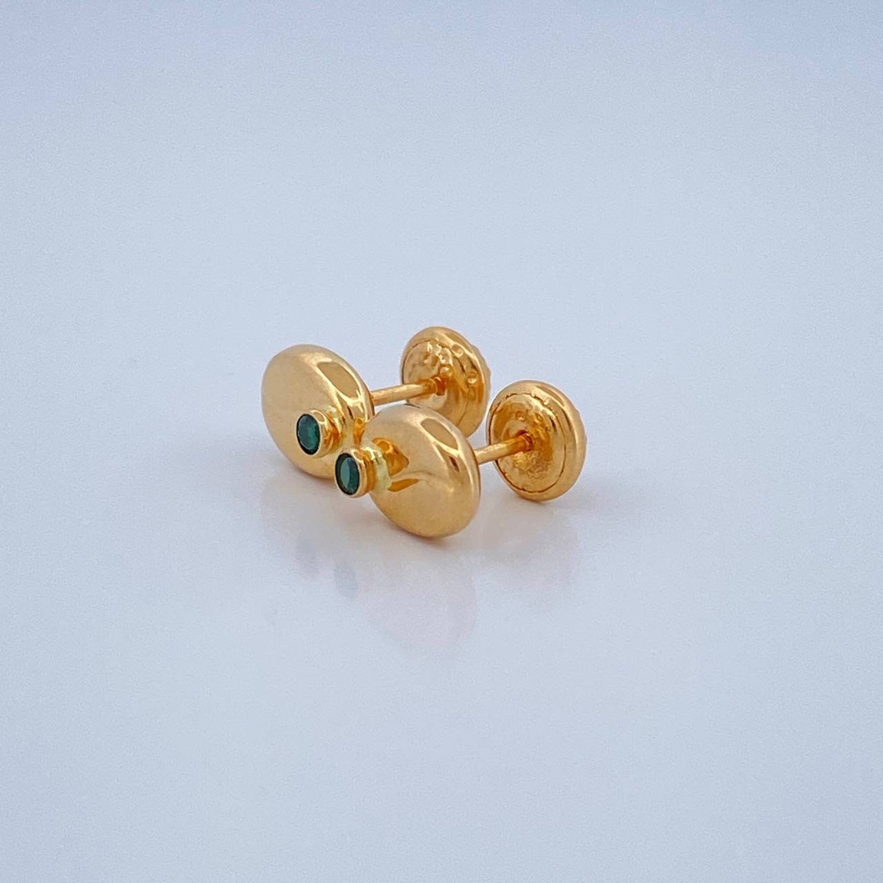 Topos Grano Café 0.8gr / 5.93mm Oro Amarillo 18K &