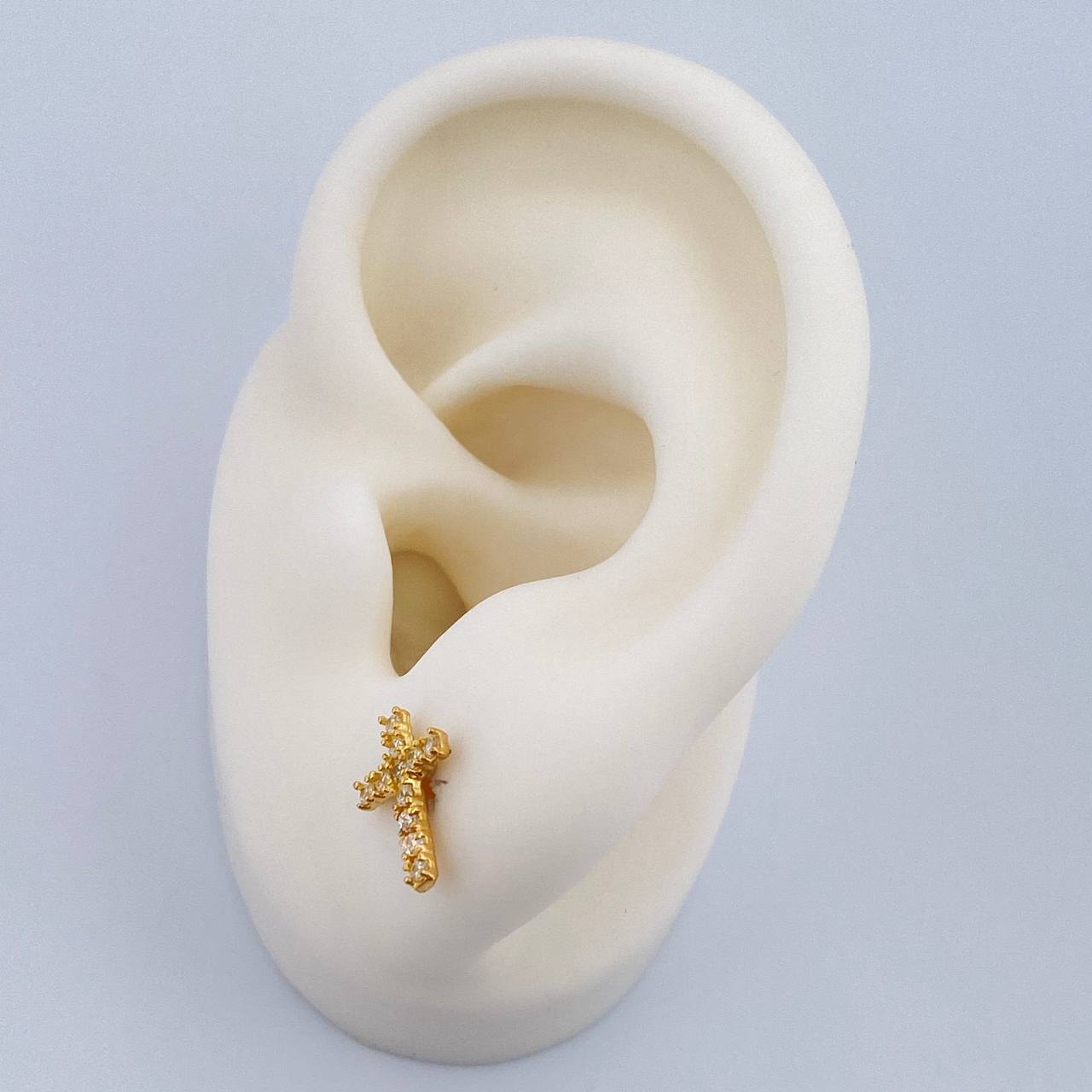 Topos Cruz 0.9gr / 1cm / Oro Amarillo 18K %