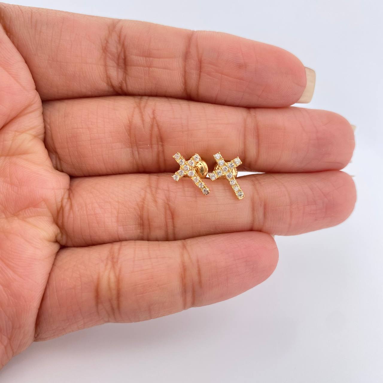 Topos Cruz 0.9gr / 1cm / Oro Amarillo 18K %