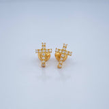 Topos Cruz 0.95gr / 7.22mm Oro Amarillo 18K &