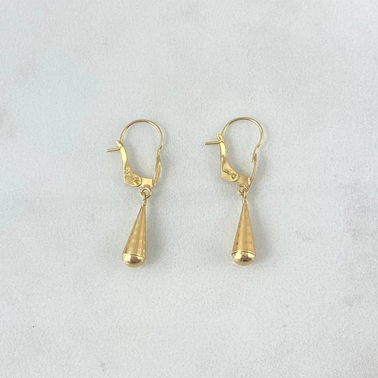 Candongas Lagrima 0.7gr / 2.7cm / Oro Amarillo 18K