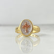 Anillo Sello Cruz 3.65gr / T6 3/4 / Circones Blancos Tres Oros