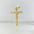 Dije Cruz Cristo 3.05gr / 5.7cm / Baston Atornillado Oro Amarillo