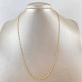 Cadena Figaro 1.45gr / 50cm / 1.4mm Oro Amarillo +1 18K *