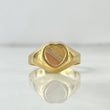 Anillo Sello Corazón 2.15gr / T7 1/4 / Tres Oros